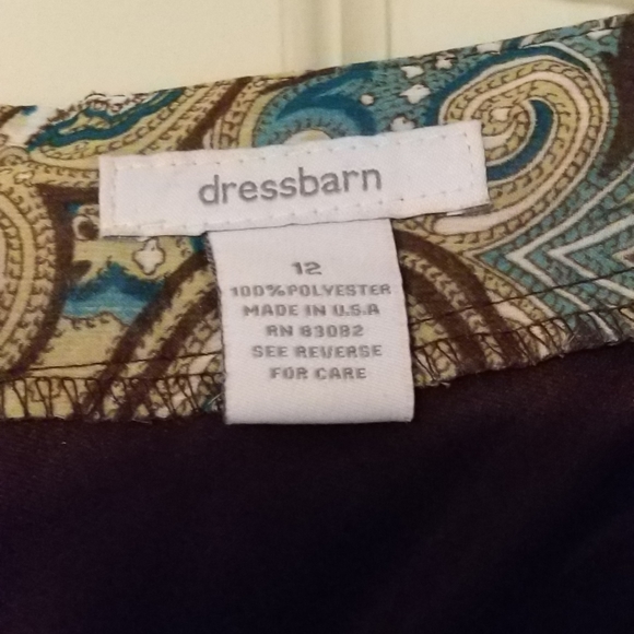 Dressbarn Boho Turquoise & Brown Skirt - Picture 2 of 3